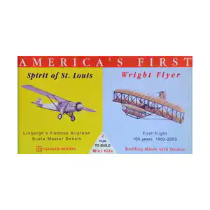 ⁨Plastic Model - America's First Aircraft - Spirit of St Louis / Wright Flyer - Glencoe Models (2pcs)⁩ at Wasserman.eu
