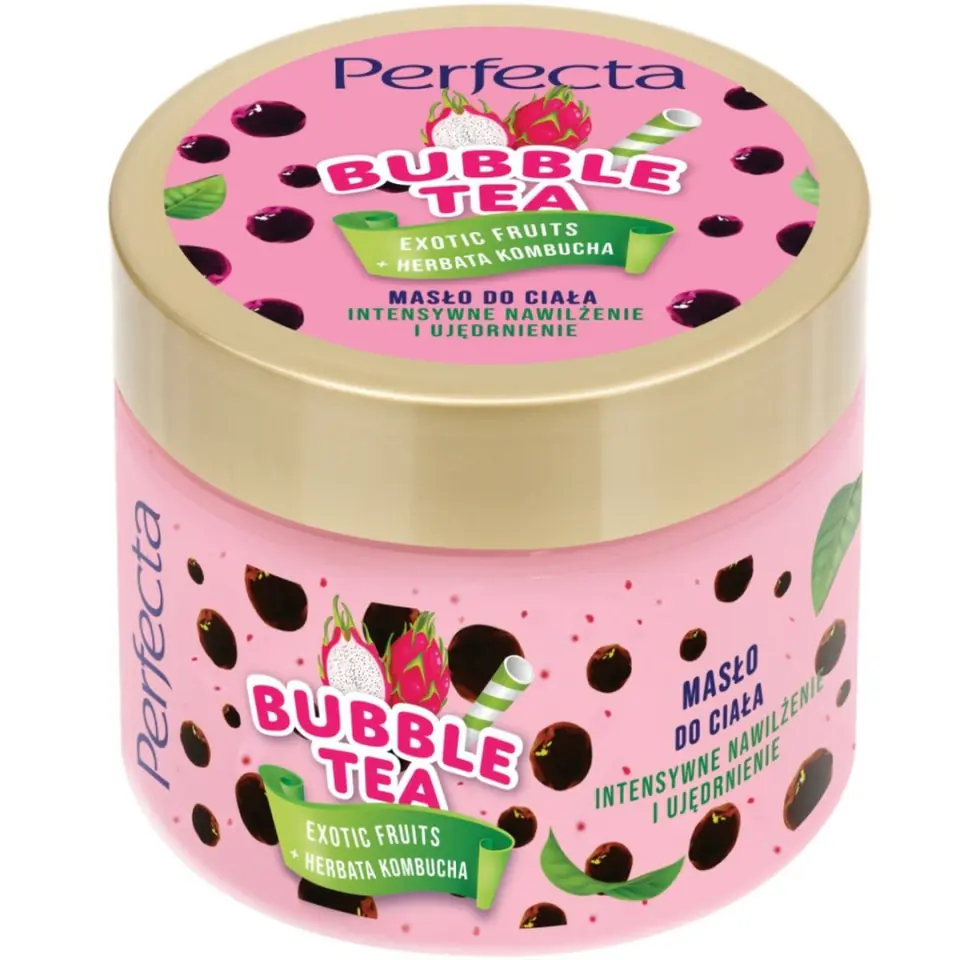 ⁨PERFECTA Bubble Tea Masło do ciała Exotic Fruit 300ml⁩ w sklepie Wasserman.eu