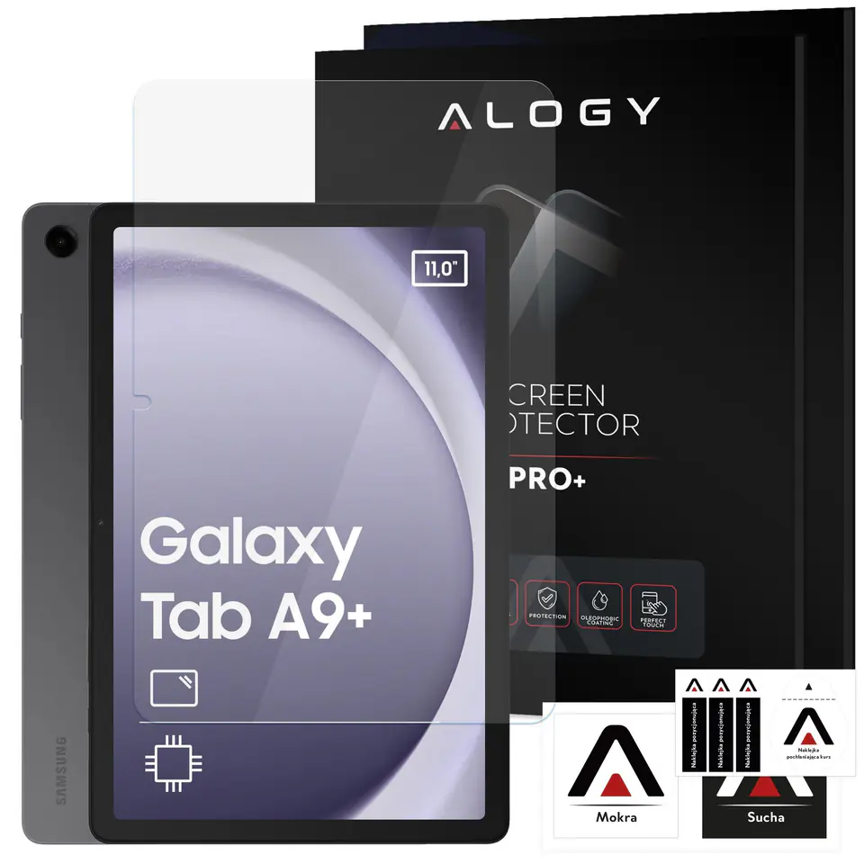 ⁨Szkło hartowane do Samsung Galaxy Tab A9+ Plus 2023 11" X210/X215/X216 na ekran na tablet Alogy Pro+ 9H⁩ w sklepie Wasserman.eu
