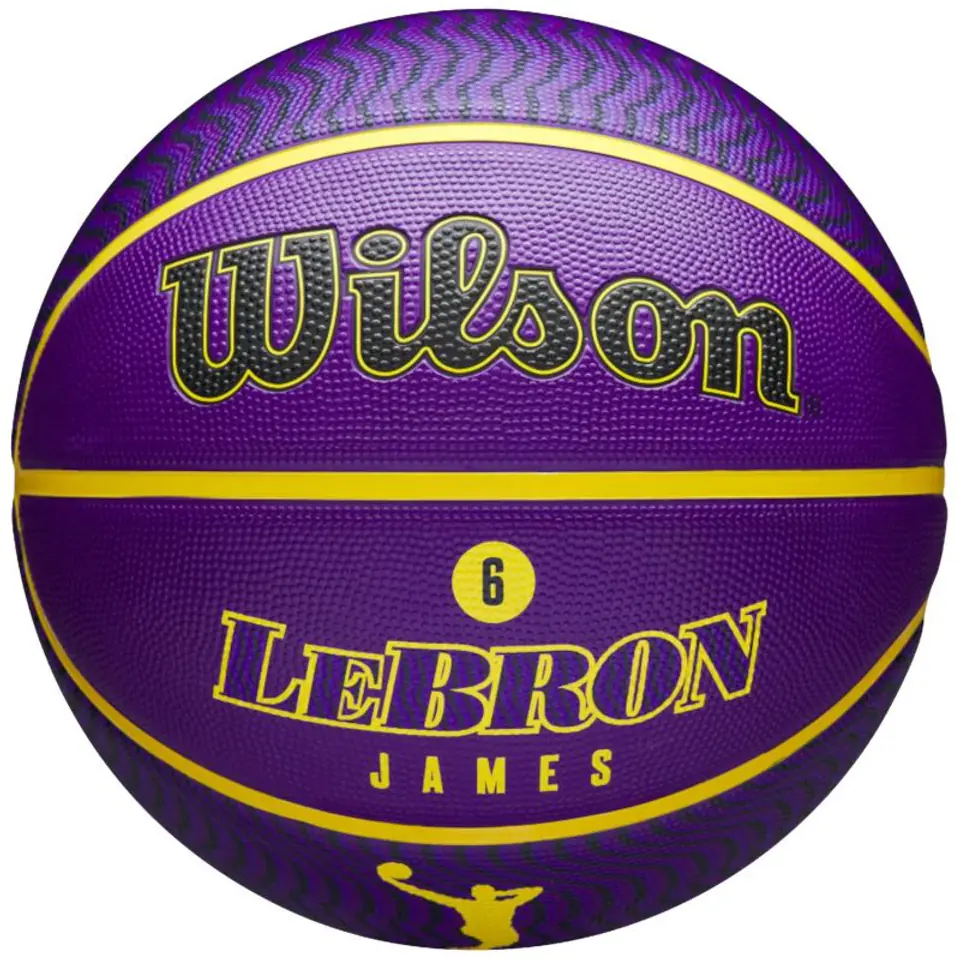 ⁨Piłka Wilson NBA Player Icon LeBron James Outdoor Ball (kolor Fioletowy, rozmiar 7)⁩ w sklepie Wasserman.eu