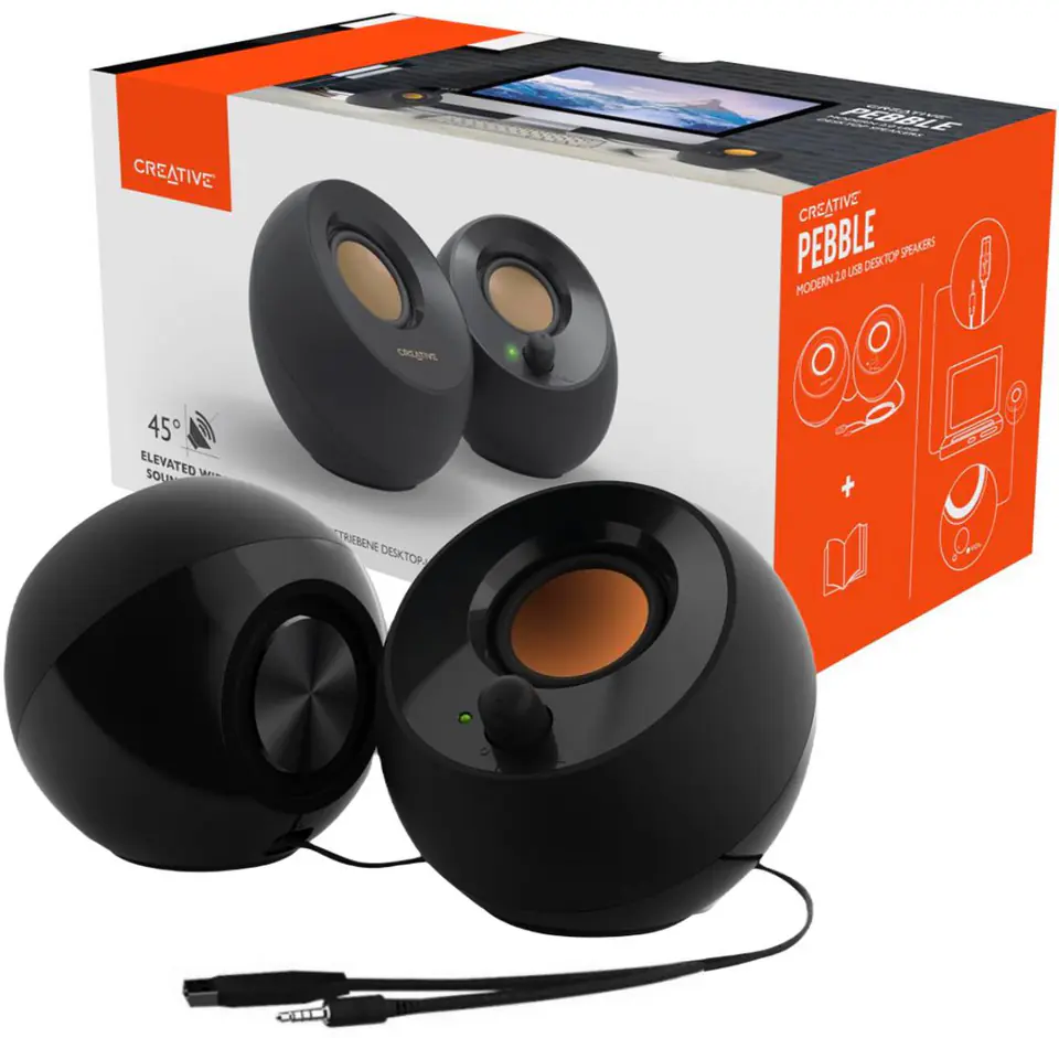 ⁨Creative Labs Pebble Black Wired 4.4 W⁩ at Wasserman.eu