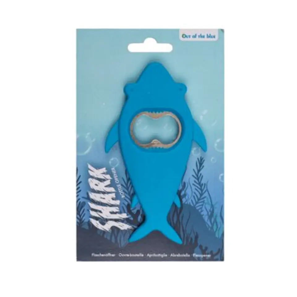 ⁨Metal opener in rubber case - Shark⁩ at Wasserman.eu