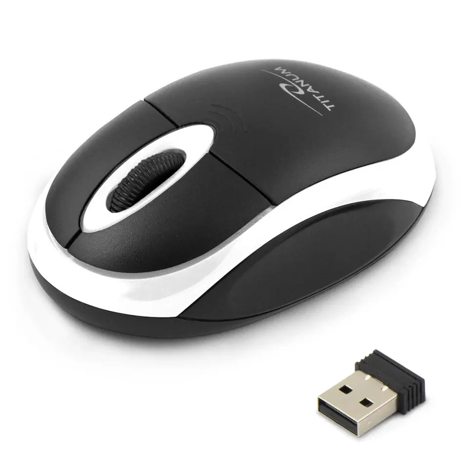 ⁨TM116W Wireless Mouse 2.4GHz 3D Optical USB Vulture Black & White⁩ at Wasserman.eu