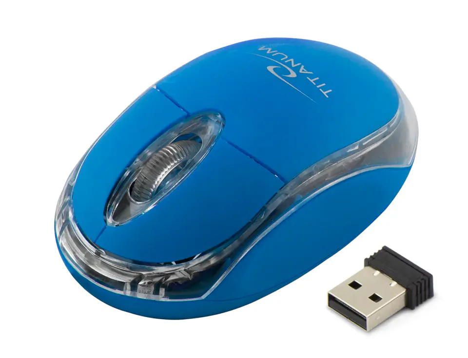 ⁨TM120B Mysz bezprzewodowa 2.4GHz 3D  optyczna USB Condor niebieska⁩ w sklepie Wasserman.eu