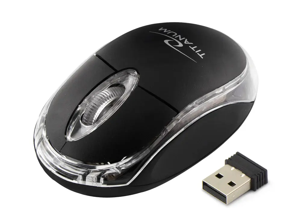 ⁨TM120K Mysz bezprzewodowa 2.4GHz 3D  optyczna USB Condor czarna⁩ w sklepie Wasserman.eu
