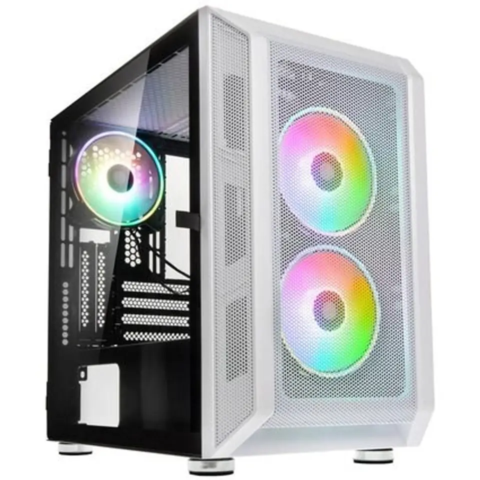 ⁨Kolink Citadel Mesh RGB Micro-ATX Gehäuse - weiß⁩ at Wasserman.eu