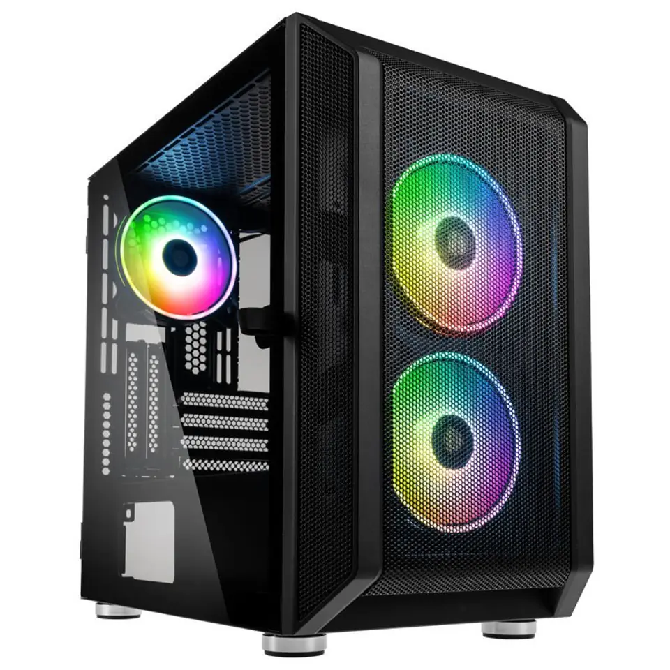 Kolink Citadel Mesh RGB Micro-ATX case - black at Wasserman.eu