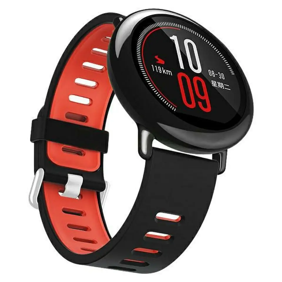 ⁨Beline pasek Watch 22mm Double Color Silicone czarno-czerwony black/red box⁩ w sklepie Wasserman.eu