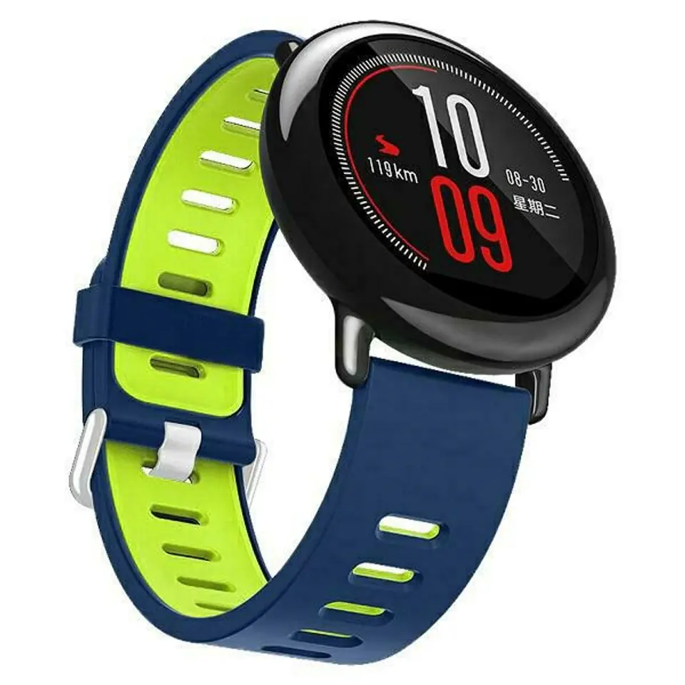 ⁨Beline pasek Watch 22mm Double ColorSilicone niebiesko-zielony blue/green box⁩ w sklepie Wasserman.eu