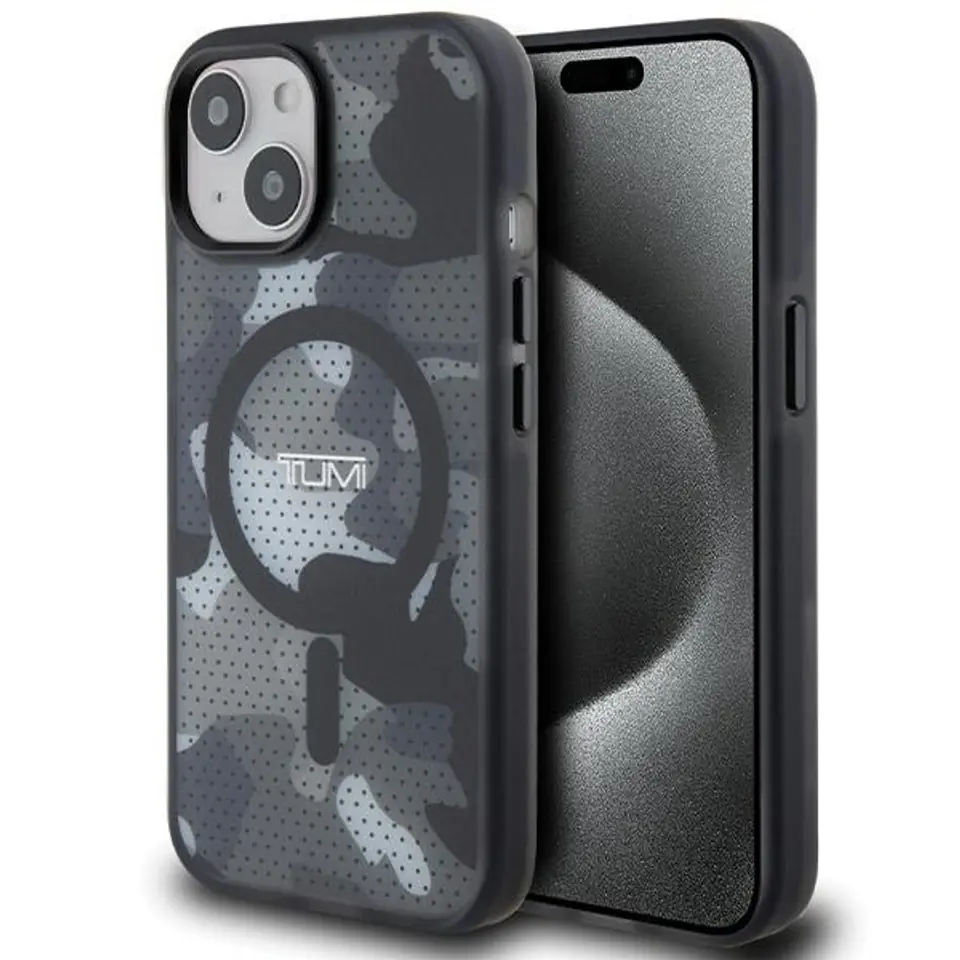 ⁨Tumi TUHMP15STCAMK iPhone 15 / 14 / 13 6.1" czarny/black hardcase Frosted Camo Print MagSafe⁩ w sklepie Wasserman.eu