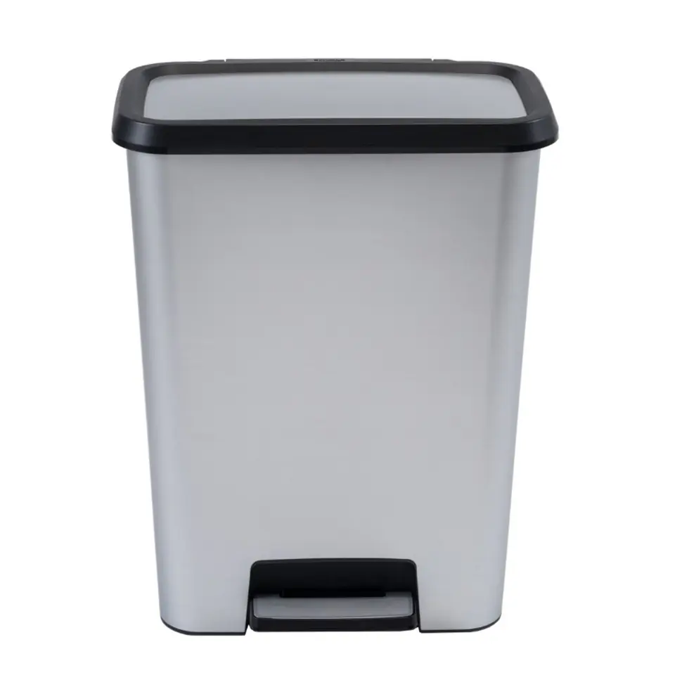 ⁨CURVER WASTE BIN WITH PEDAL 50L /IML METALLIZED⁩ at Wasserman.eu