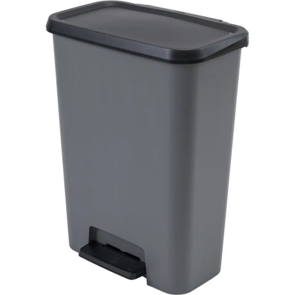 ⁨Kosz na śmieci z pedałem Compatta 50L szary⁩ w sklepie Wasserman.eu