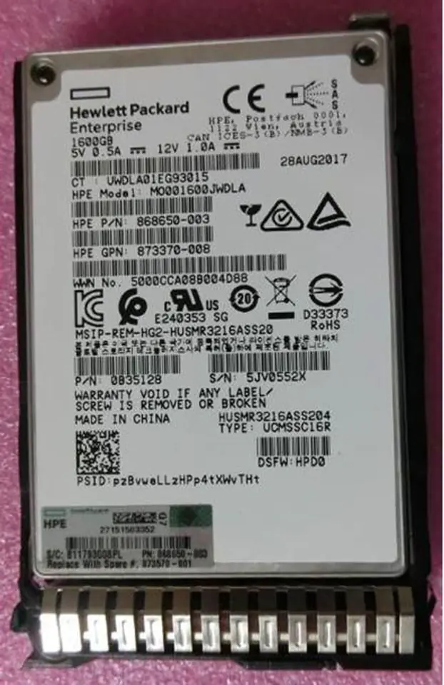 ⁨Hewlett Packard Enterprise 1.6TB SAS 12G SFF SC DS MU SSD⁩ w sklepie Wasserman.eu