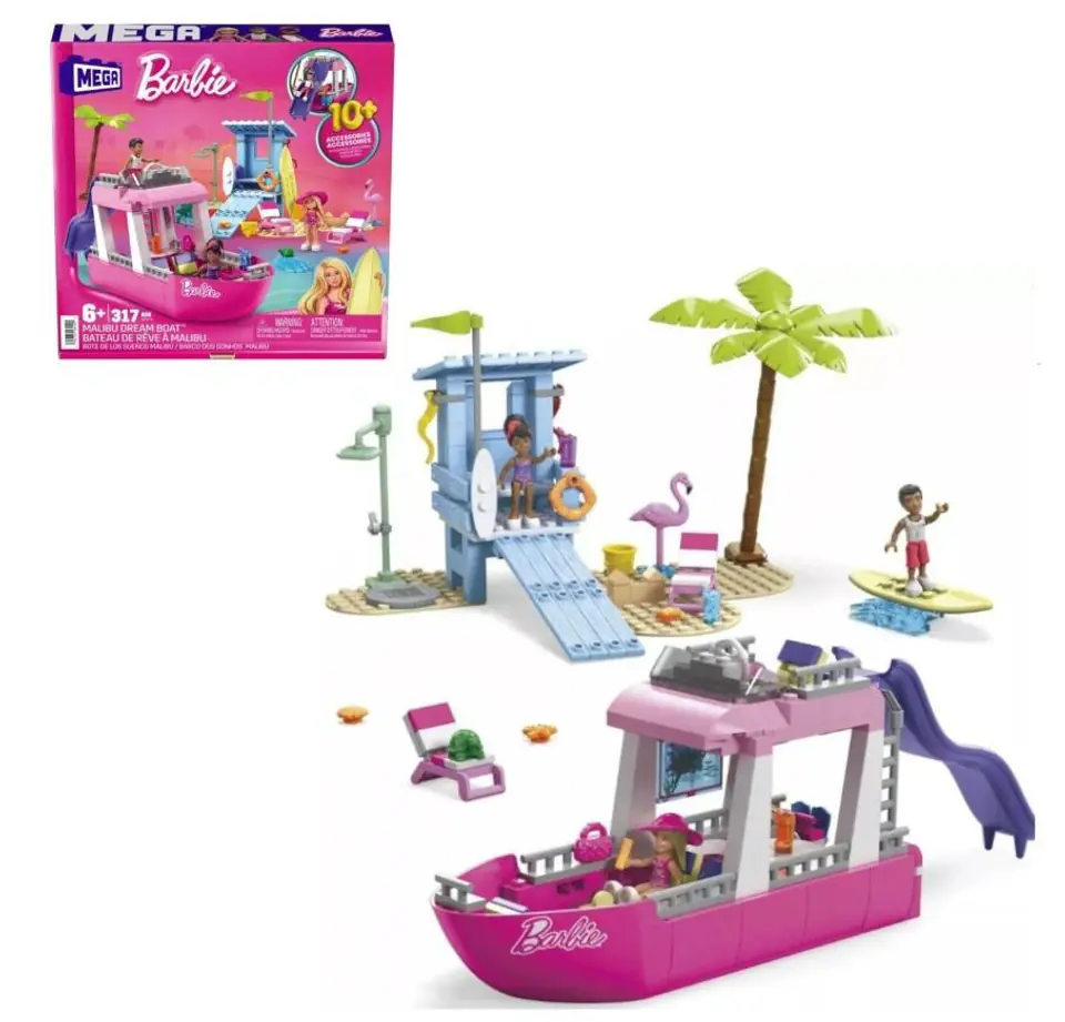 ⁨MEGA Barbie Dream Boat Wymarzona łódź Malibu HPN79 p5 MATTEL⁩ at Wasserman.eu