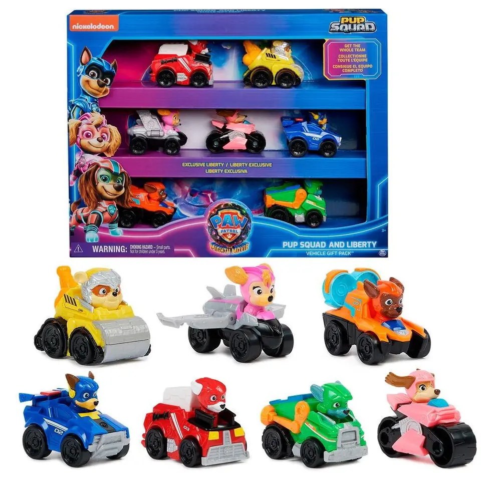 ⁨PAW PATROL / Psi Patrol Film 2: Mini pojazd 7-pack 6067861 Spin Master⁩ at Wasserman.eu