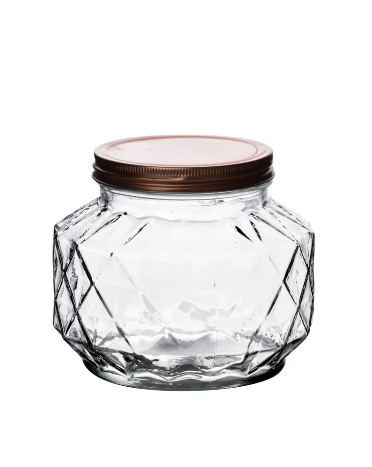 ⁨BASIC KITCHEN Słój diamentowy 1400 ml11x16xh14cm⁩ w sklepie Wasserman.eu