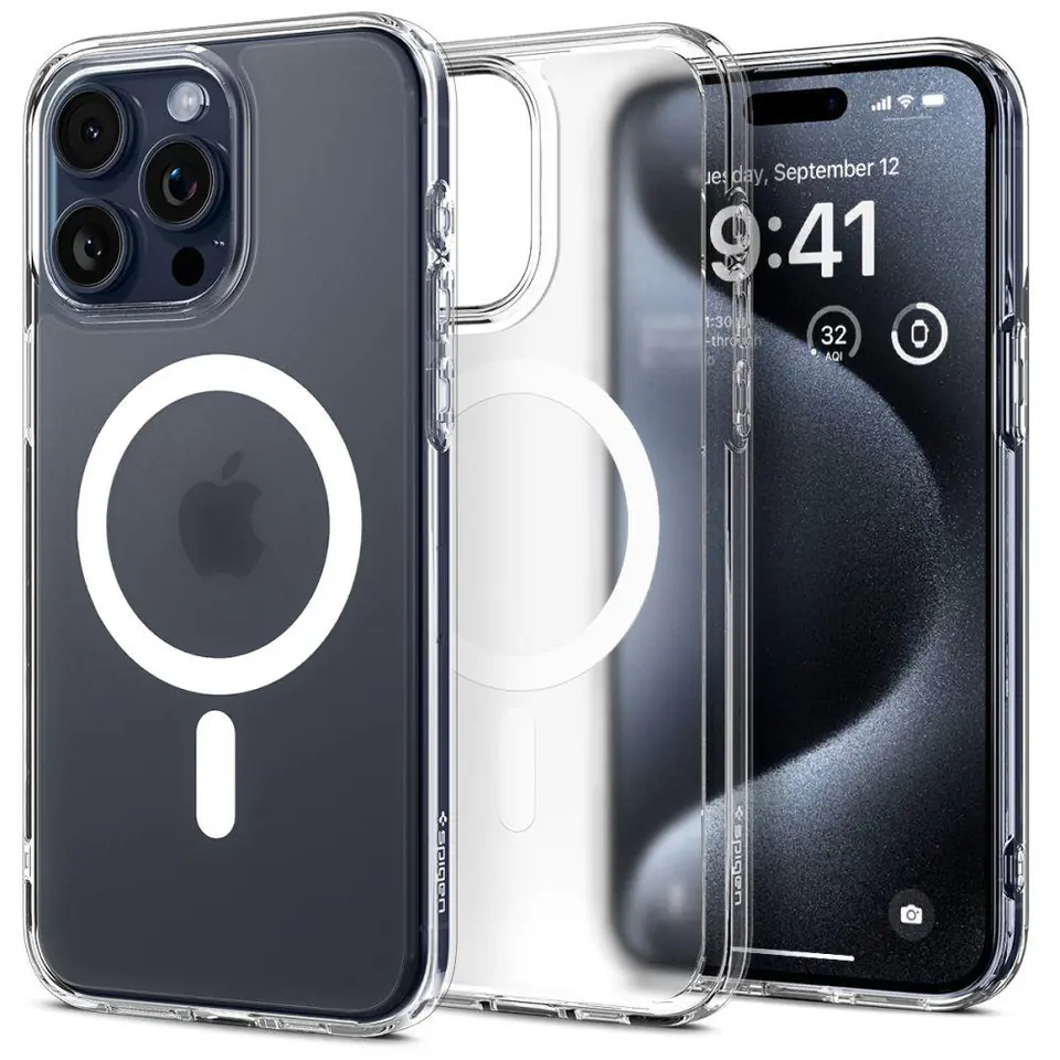 ⁨Etui Ultra Hybrid Mag z MagSafe na iPhone 15 Pro przezroczyste⁩ w sklepie Wasserman.eu
