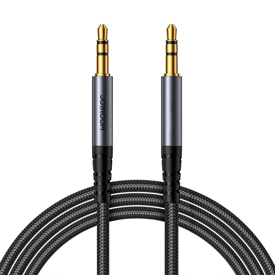 ⁨Kabel przewód Audio Stereo AUX 3.5mm mini jack 1.2m czarny⁩ w sklepie Wasserman.eu