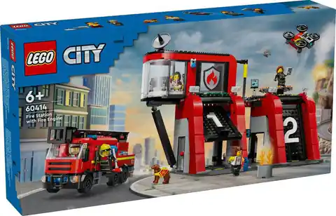 ⁨Lego CITY 60414 Remiza strażacka z wozem⁩ w sklepie Wasserman.eu