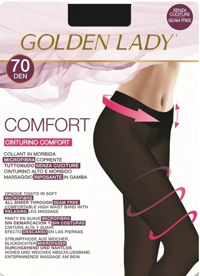 ⁨RAJSTOPY GOLDEN LADY COMFORT 70 NEW (kolor Nero, rozmiar 3)⁩ w sklepie Wasserman.eu