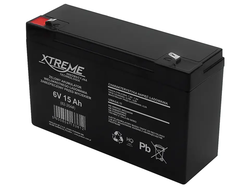 ⁨Akumulator żelowy  6V 15Ah XTREME⁩ w sklepie Wasserman.eu