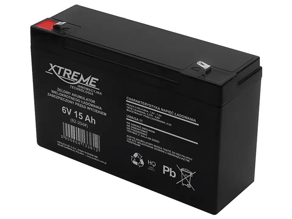 Akumulator żelowy 6V 15Ah XTREME w sklepie Wasserman.eu