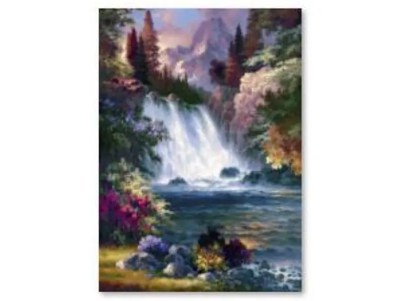 ⁨Diamond embroidery, picture, diamond mosaic painting, WATERFALL 30x40cm⁩ at Wasserman.eu