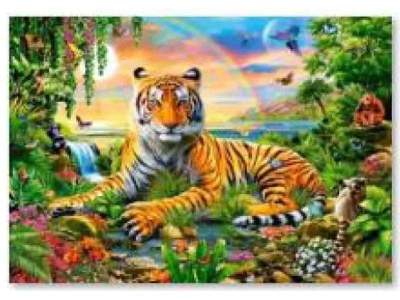 ⁨Diamond Embroidery, Painting, Diamond Mosaic Diamond Painting, TIGER 40x30cm⁩ at Wasserman.eu