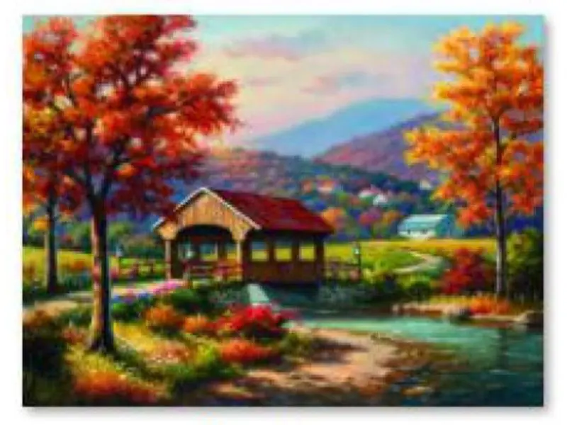 ⁨Diamond Embroidery, Painting, Diamond Mosaic Diamond Painting, AUTUMN LANDSCAPE 40x30cm⁩ at Wasserman.eu