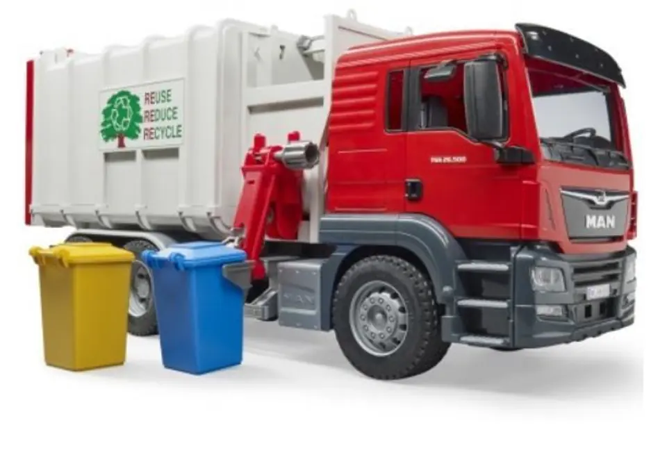 ⁨Bruder MAN TGS Garbage truck⁩ at Wasserman.eu