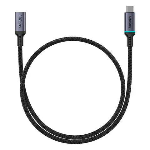 ⁨Przedłużacz kabla przewodu USB-C 10Gbps 0.5m czarny⁩ w sklepie Wasserman.eu