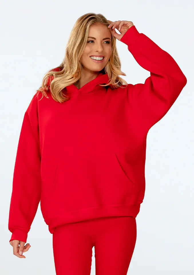 ⁨Bluza Oseye CZERWONY BAWEŁNA GRUBA (kolor czerwony, rozmiar XL)⁩ w sklepie Wasserman.eu