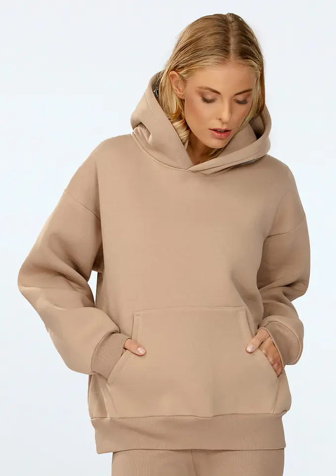 ⁨Bluza Oseye CAPPUCCINO BAWEŁNA GRUBA (kolor CAPPUCCINO, rozmiar XS)⁩ w sklepie Wasserman.eu