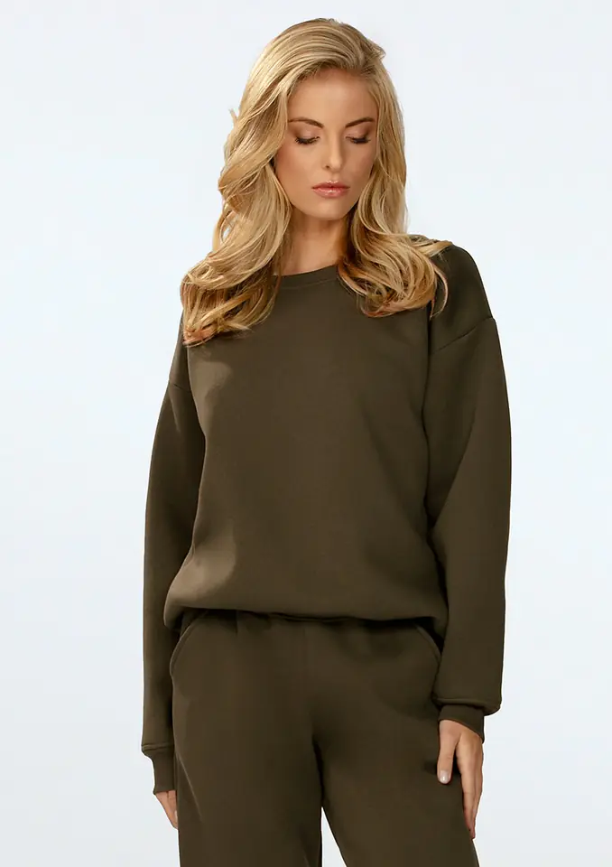 ⁨Bluza Rehema KHAKI BAWEŁNA GRUBA (kolor khaki, rozmiar L)⁩ w sklepie Wasserman.eu