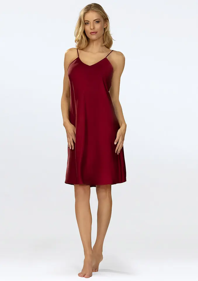 ⁨Halka Amina SATYNA PREMIUM BORDO (kolor bordo, rozmiar 2xl)⁩ w sklepie Wasserman.eu