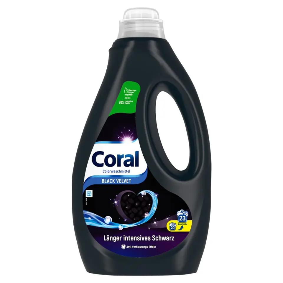 ⁨Coral Black Velvet Żel do Prania 1,15 l DE⁩ w sklepie Wasserman.eu