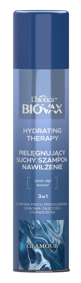⁨L`BIOTICA BIOVAX Glamour Pielęgnujący suchy szampon nawilżenie 3w1 - Hydrating Therapy 200 ml⁩ w sklepie Wasserman.eu