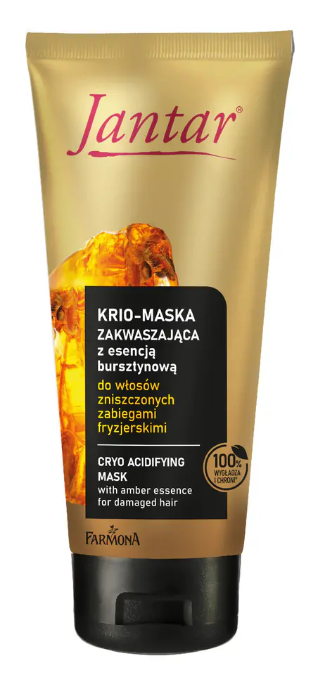 ⁨FARMONA Jantar Krio-Maska zakwaszająca z esencją bursztynową - do włosów zniszczonych zabiegami fryzjerskimi  200ml⁩ w sklepie Wasserman.eu