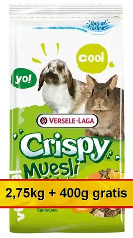 ⁨Versele-Laga Crispy Muesli Rabbit - pokarm dla królika 3,15kg (2,75kg+400g gratis)⁩ w sklepie Wasserman.eu