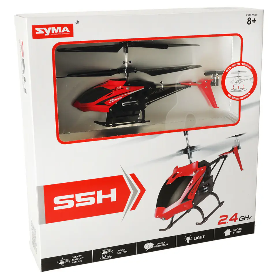 ⁨RC Helicopter SYMA S5H 2.4GHz RTF red⁩ at Wasserman.eu
