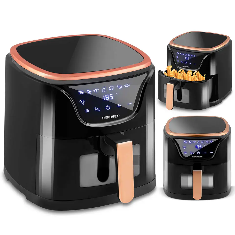 ⁨Frytkownica beztłuszczowa Air fryer BD-652 czarno-złota⁩ w sklepie Wasserman.eu