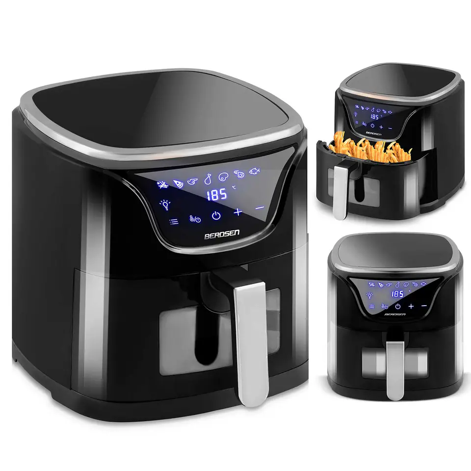 ⁨Frytkownica beztłuszczowa Air fryer BD-652 czarno-srebrna⁩ w sklepie Wasserman.eu