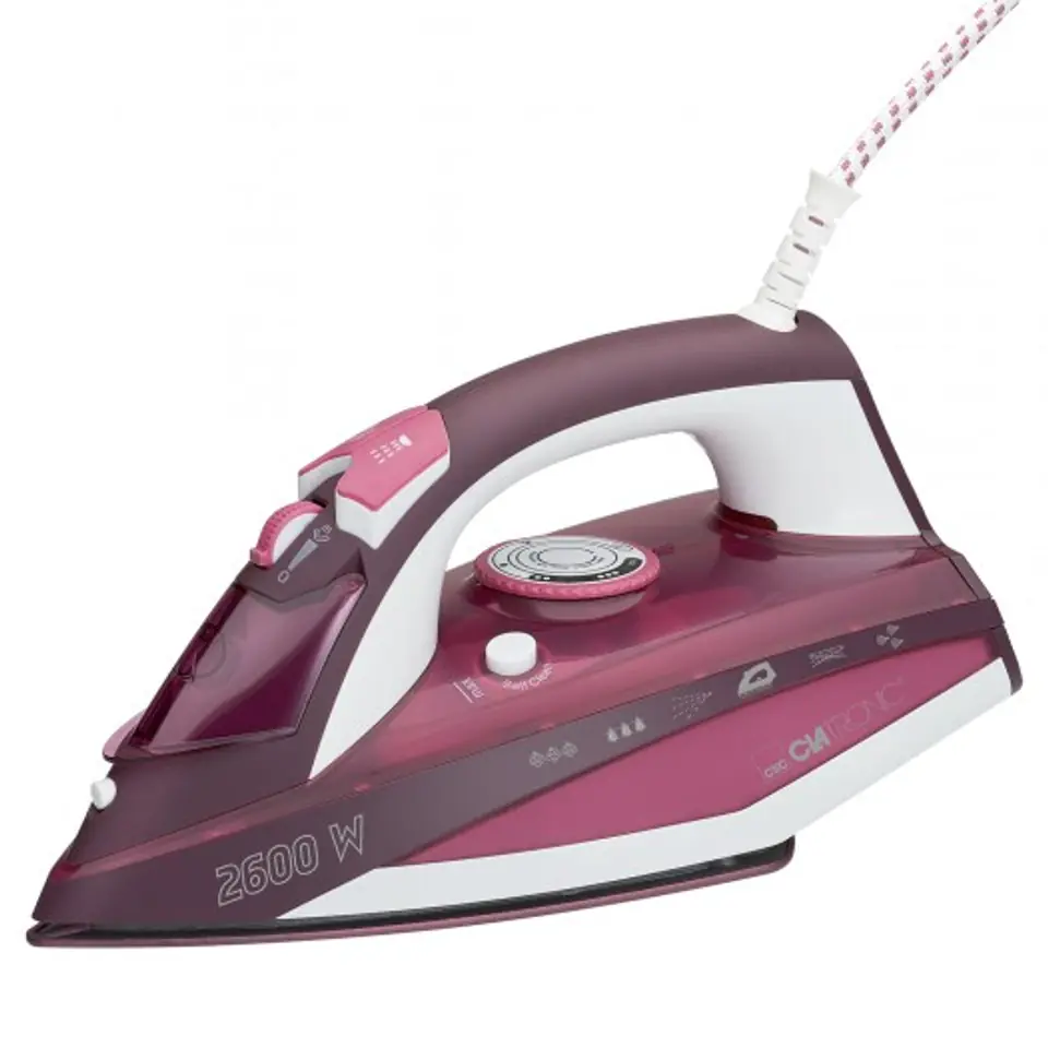 ⁨Clatronic DB 3705 Steam iron Ceramic soleplate 2600 W Rose⁩ at Wasserman.eu