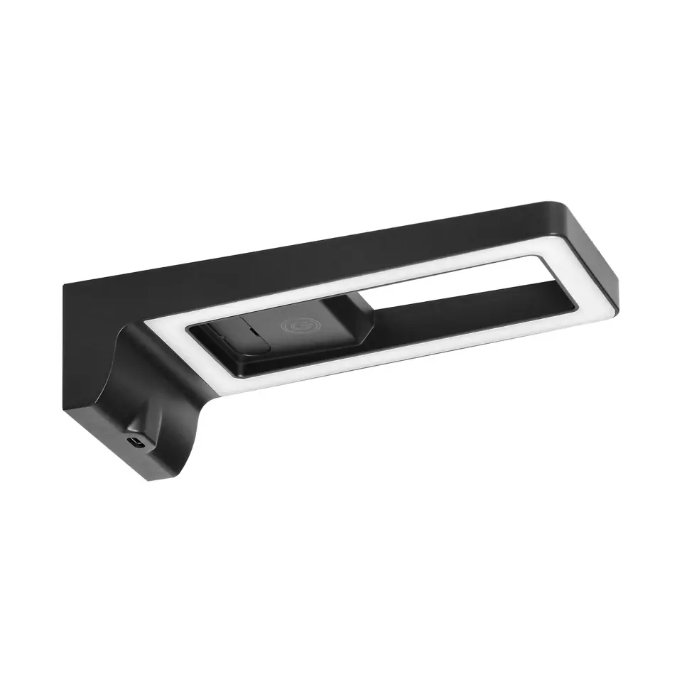 ⁨ARTUS lampka podszafkowa LED 3W, 225lm, 4000K, z włącznikiem dotykowym i USB, czarna⁩ w sklepie Wasserman.eu
