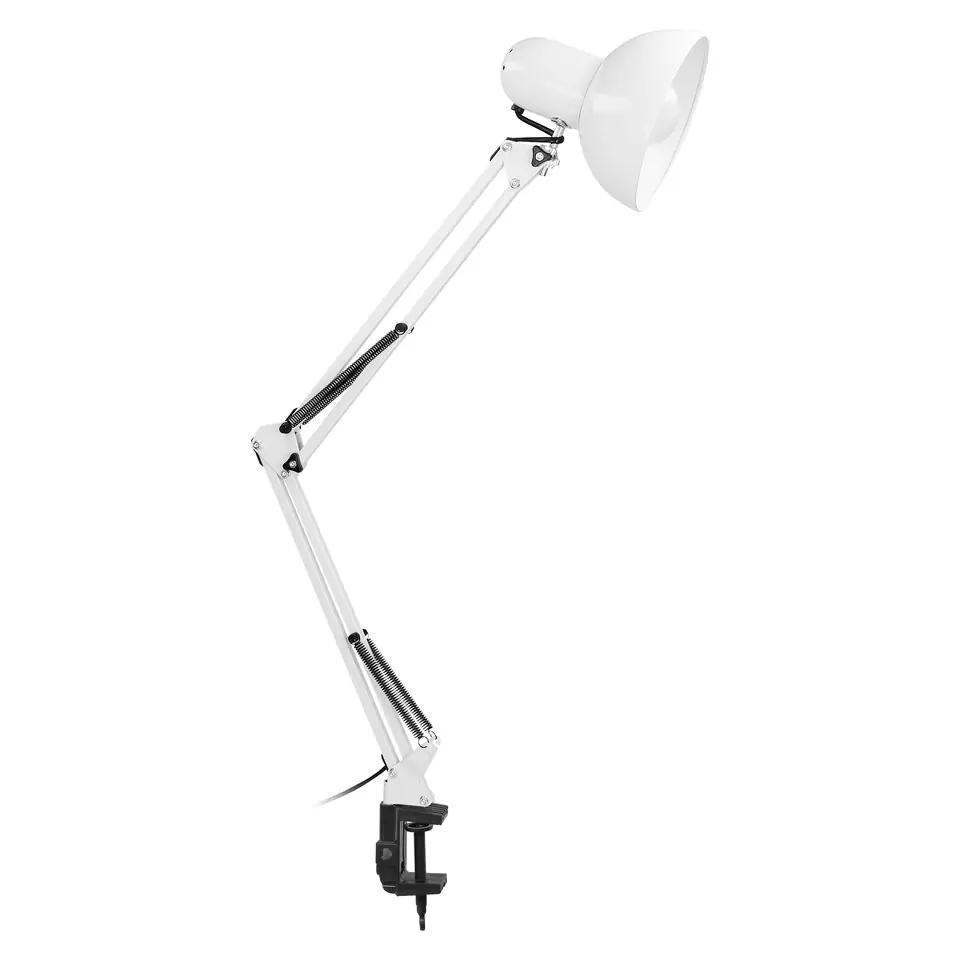 ⁨DEON, lampa biurkowa przykręcana, 10W, E27, stalowa, czarna⁩ w sklepie Wasserman.eu