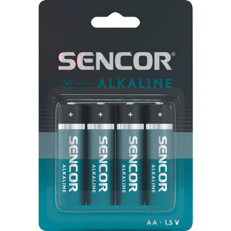 ⁨Bateria alkaliczna, AA, 1.5V, Sencor, blistr, 4-pack⁩ w sklepie Wasserman.eu