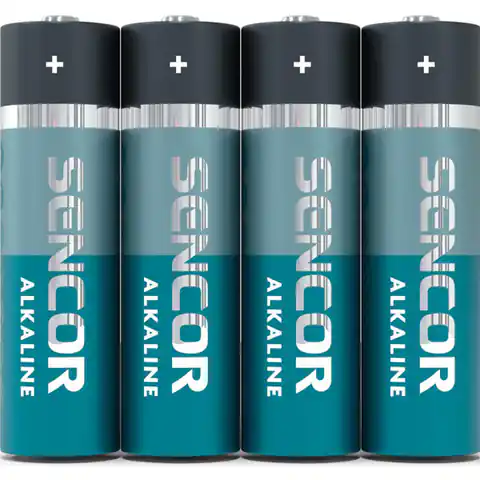 ⁨Bateria alkaliczna, AA, 1.5V, Sencor, Folia, 4-pack⁩ w sklepie Wasserman.eu