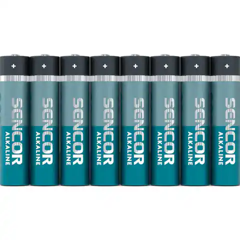 ⁨Bateria alkaliczna, AAA, 1.5V, Sencor, Folia, 8-pack⁩ w sklepie Wasserman.eu