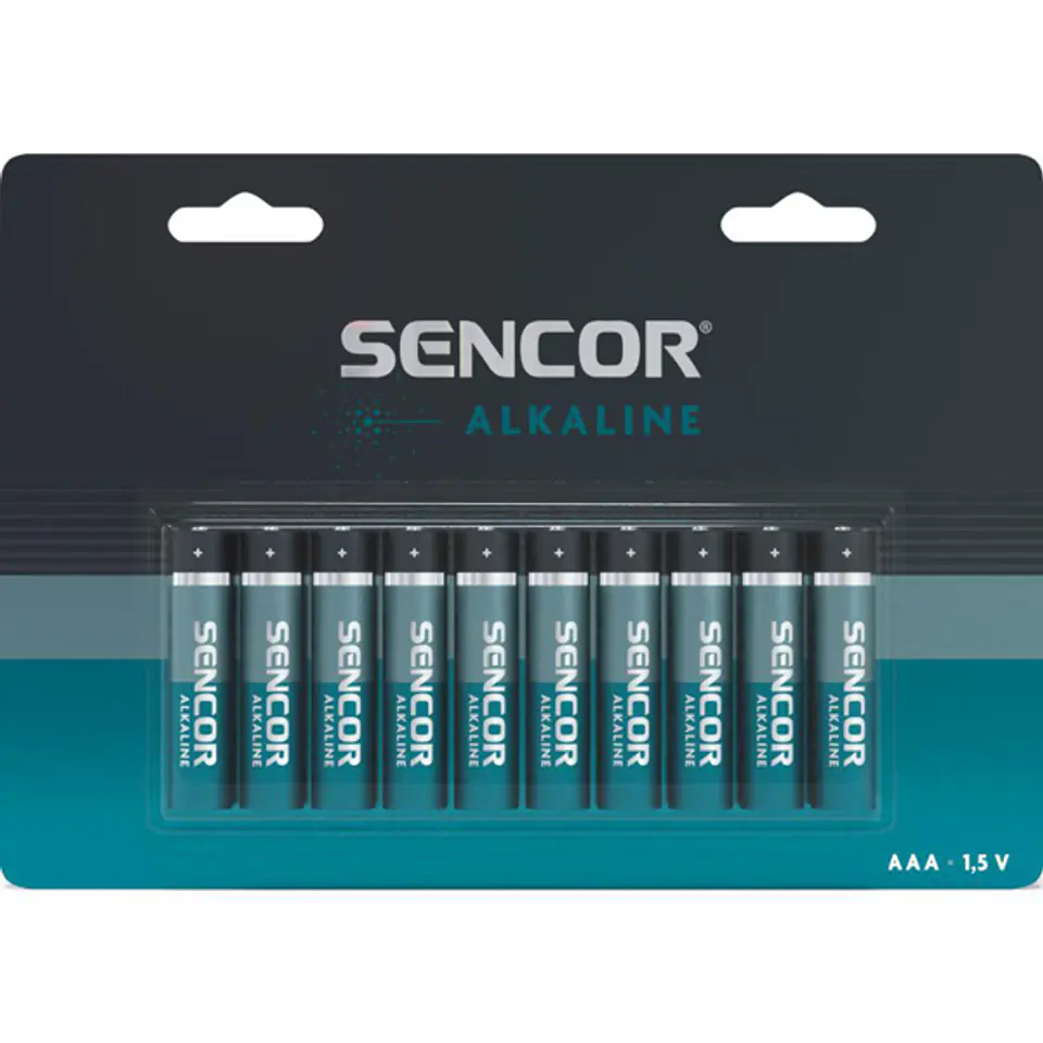 Bateria alkaliczna, AAA (LR03), AAA, 1.5V, Sencor, blistr, 10-pack w sklepie Wasserman.eu