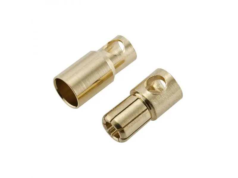 ⁨Gold push-on connectors (banana) 6 mm - flat⁩ at Wasserman.eu